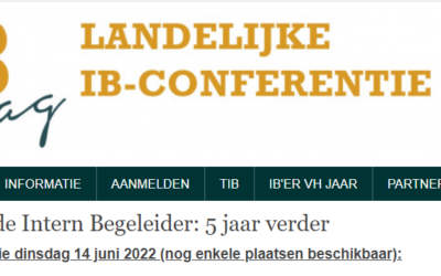 IB Day conference on 14 June at the Reehorst venue in Ede